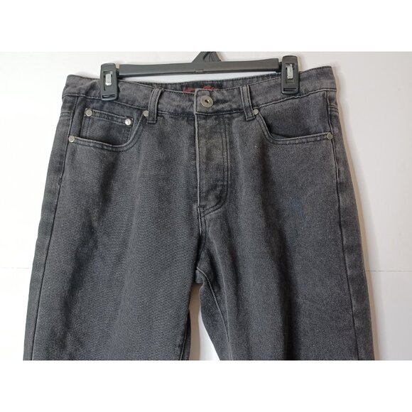Liquor N Poker Rock Rebellious Denim Wear Black /Gray Pants  Size 30/32X30 - Picture 4 of 6